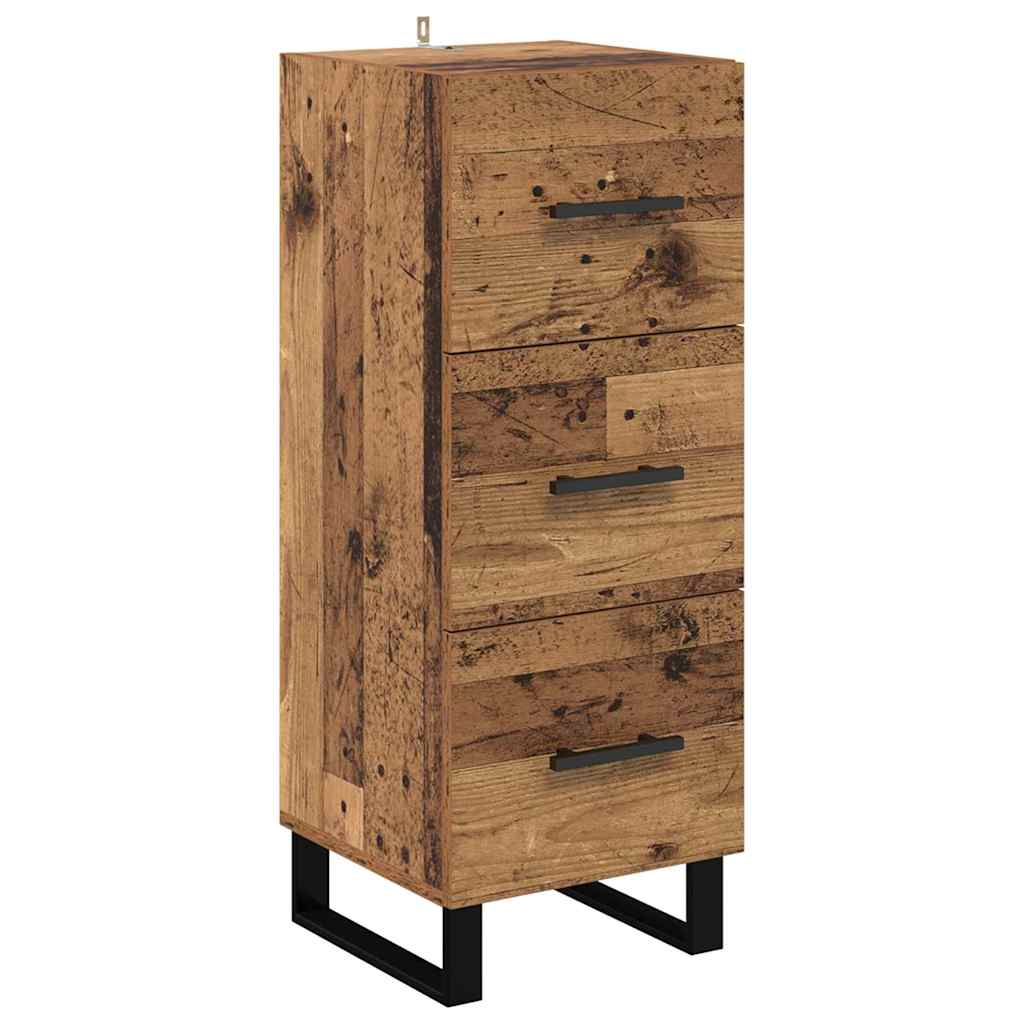 Highboard Gammelt træ 34,5 x 34 x 180 cm Konstrueret træ