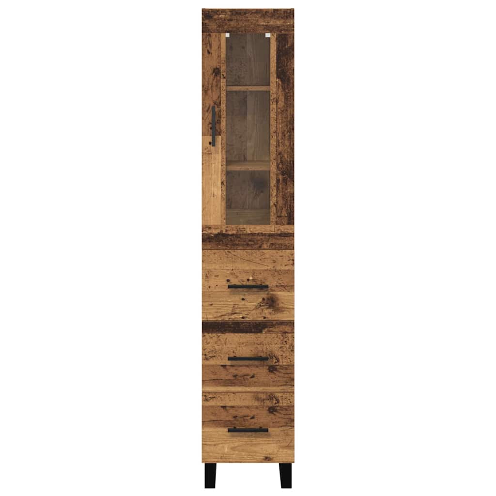 Highboard Gammelt træ 34,5 x 34 x 180 cm Konstrueret træ