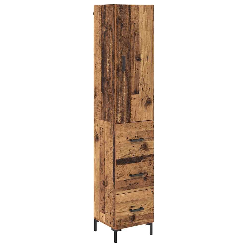 Highboard Gammelt træ 34,5 x 34 x 180 cm Konstrueret træ