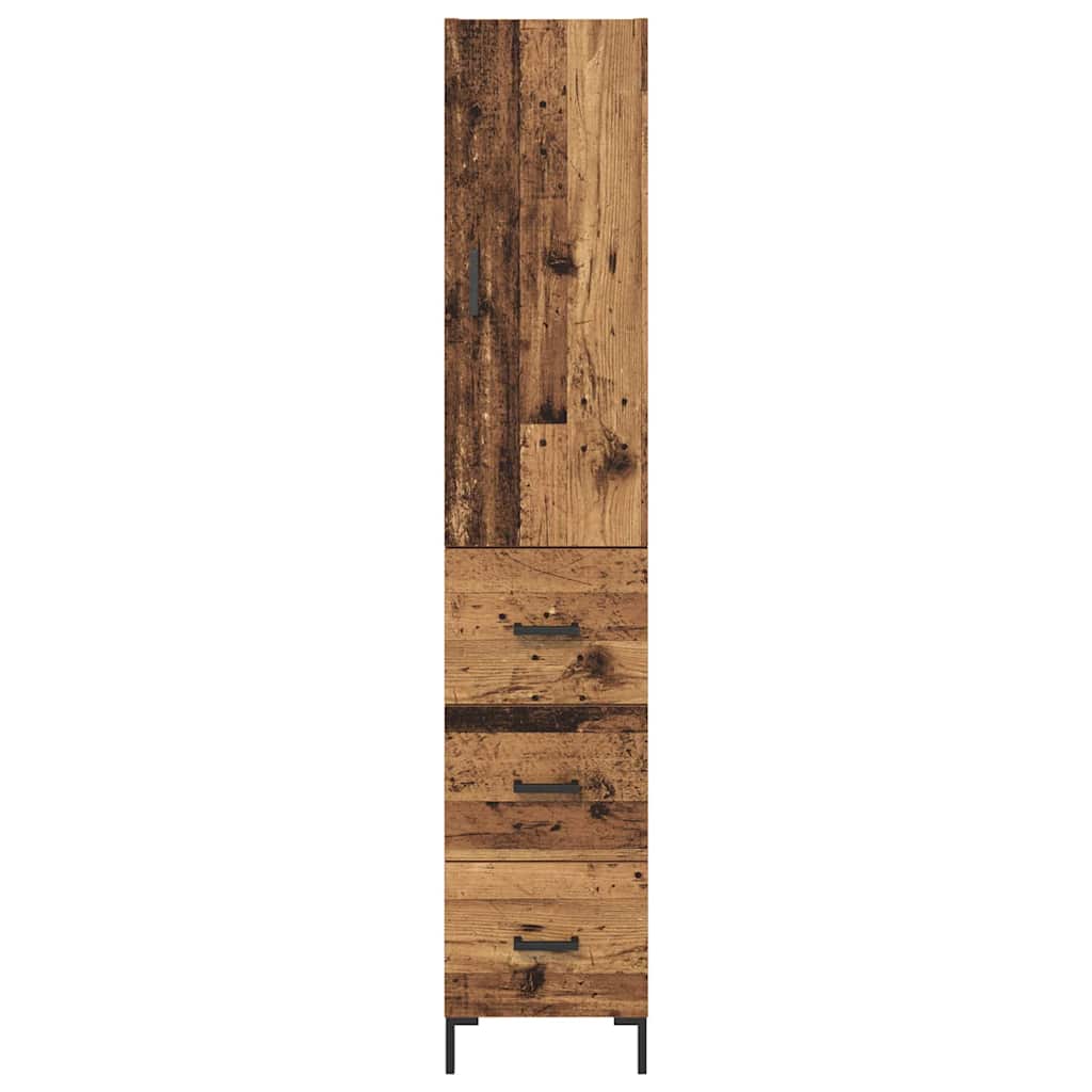 Highboard Gammelt træ 34,5 x 34 x 180 cm Konstrueret træ