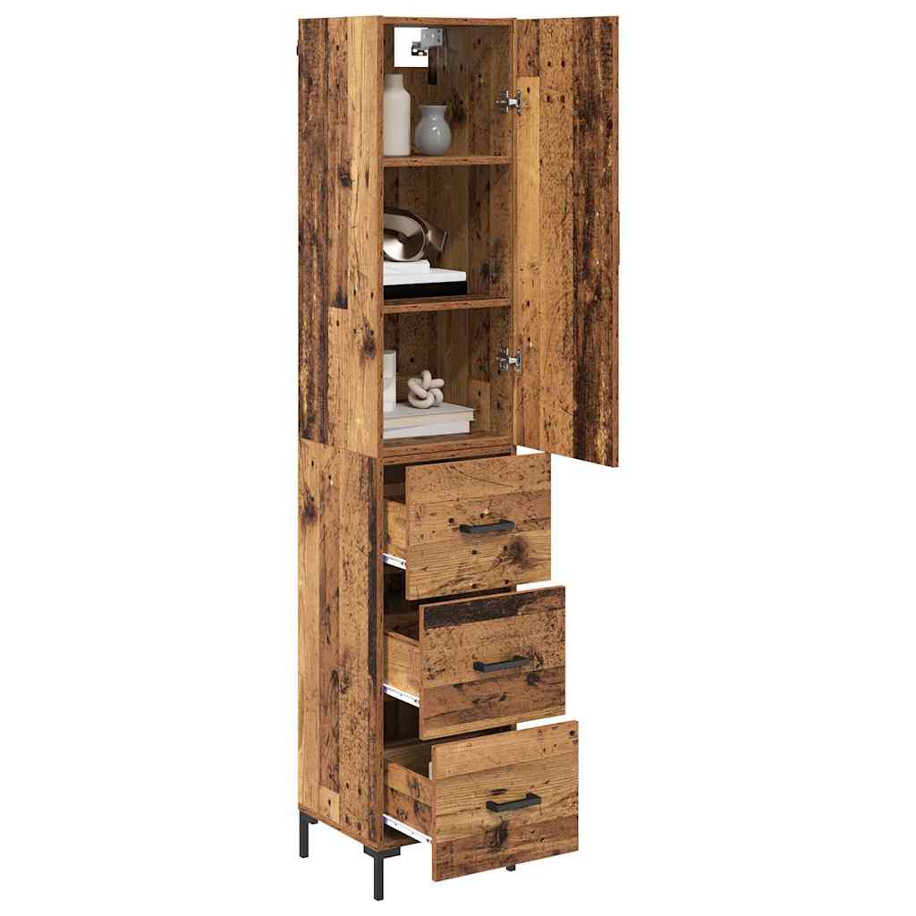 Highboard Gammelt træ 34,5 x 34 x 180 cm Konstrueret træ