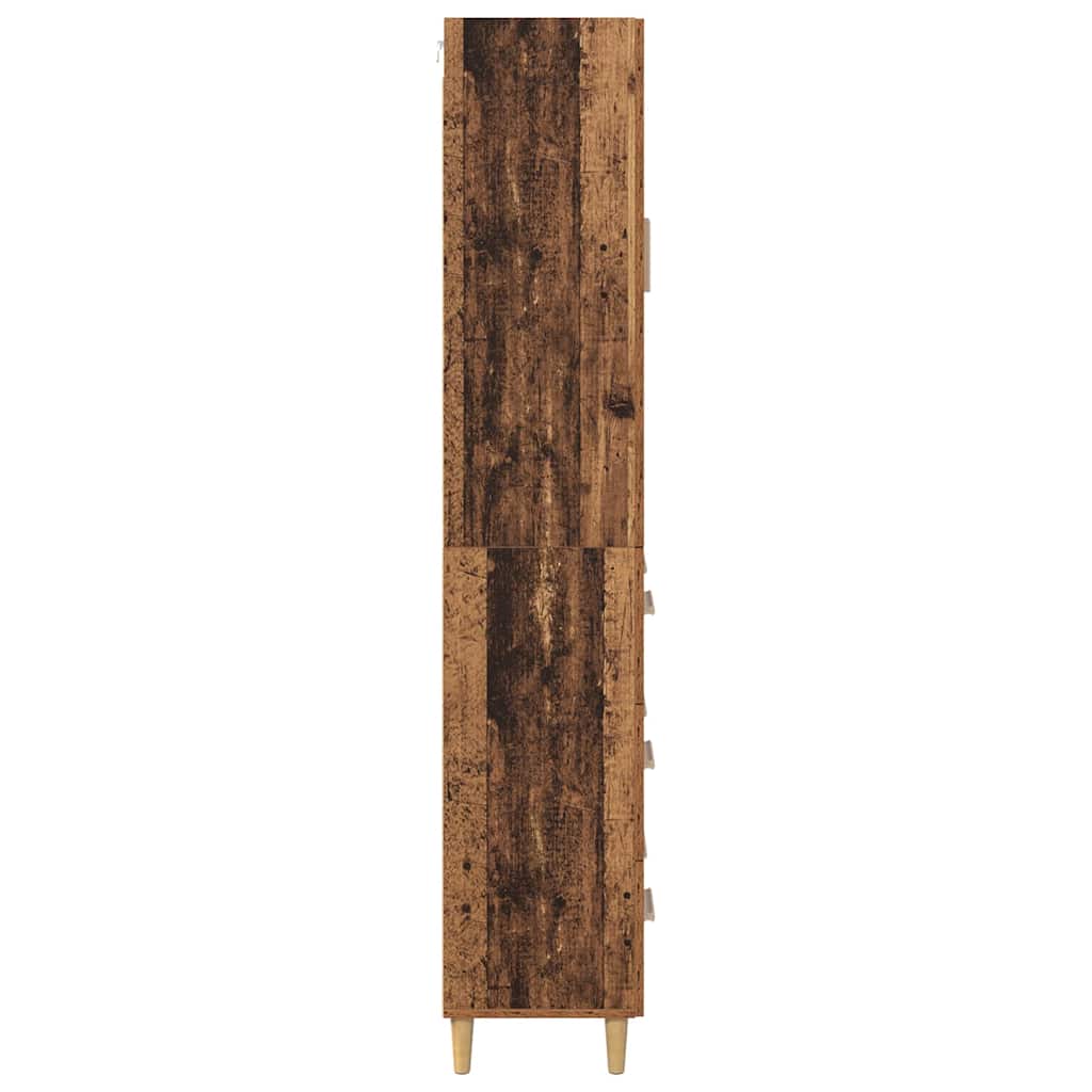 Highboard Gammelt træ 69,5 x 34 x 180 cm Ingeniørtræ og glas
