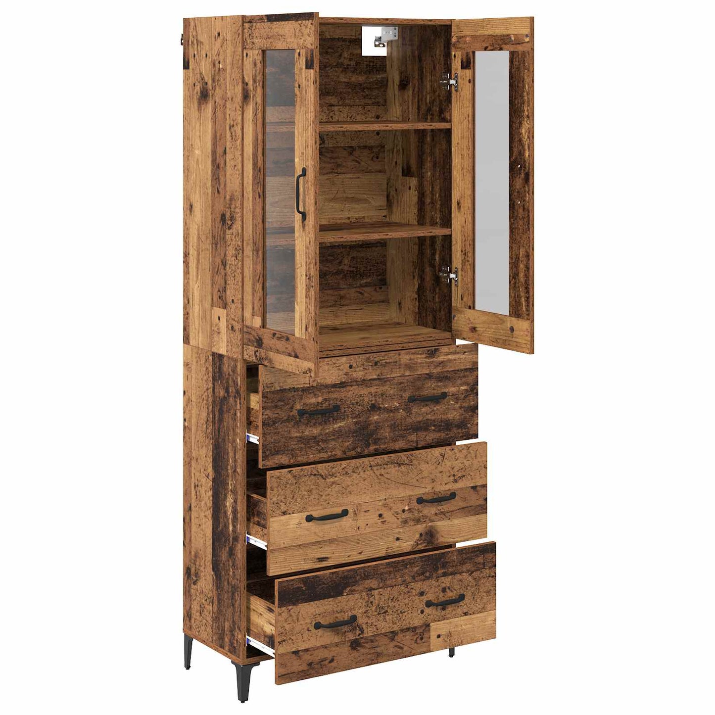 Highboard Gammelt træ 69,5 x 34 x 180 cm Konstrueret træ