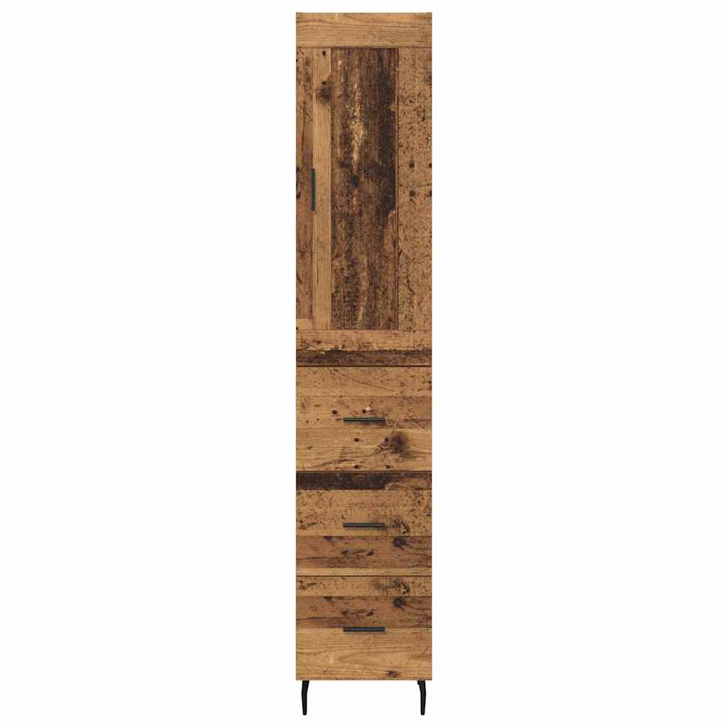Highboard Gammelt træ 34,5 x 34 x 180 cm Konstrueret træ
