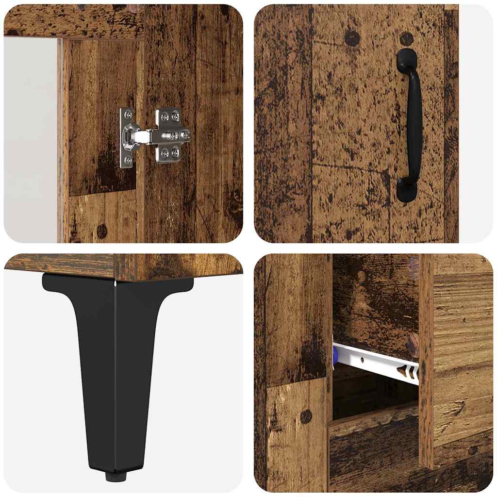 Highboard Gammelt træ 69,5 x 34 x 180 cm Konstrueret træ