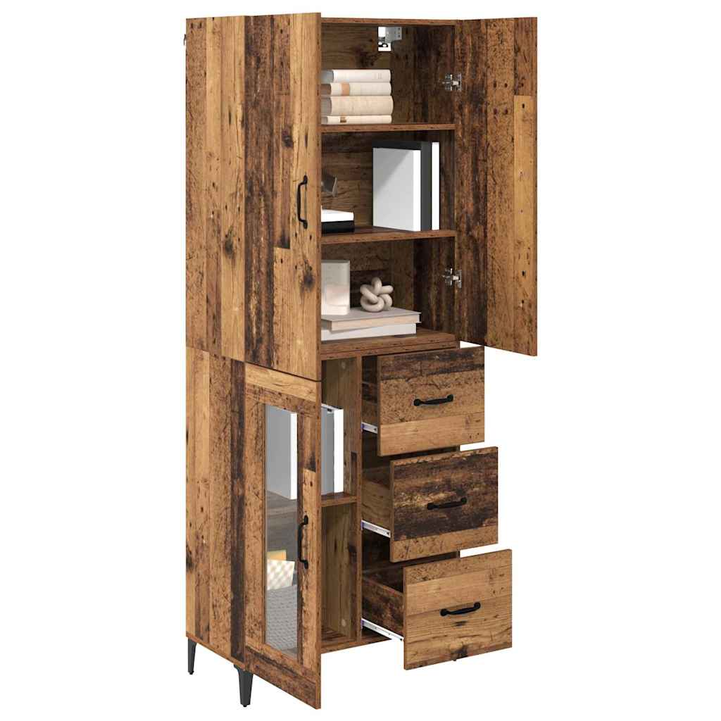 Highboard Gammelt træ 69,5 x 34 x 180 cm Konstrueret træ