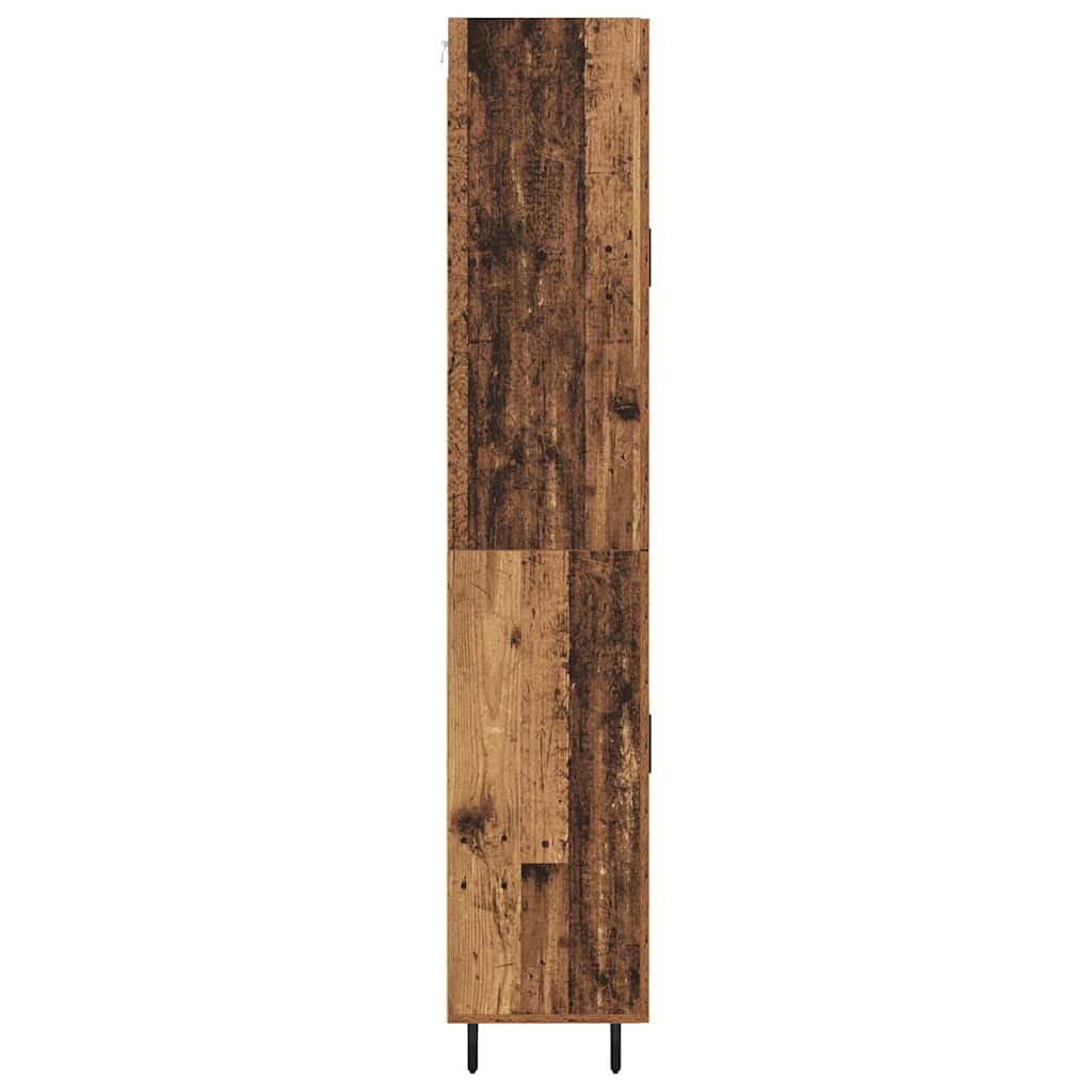 Highboard 2 stk. Gammelt træ 69,5 x 34 x 180 cm Konstrueret træ