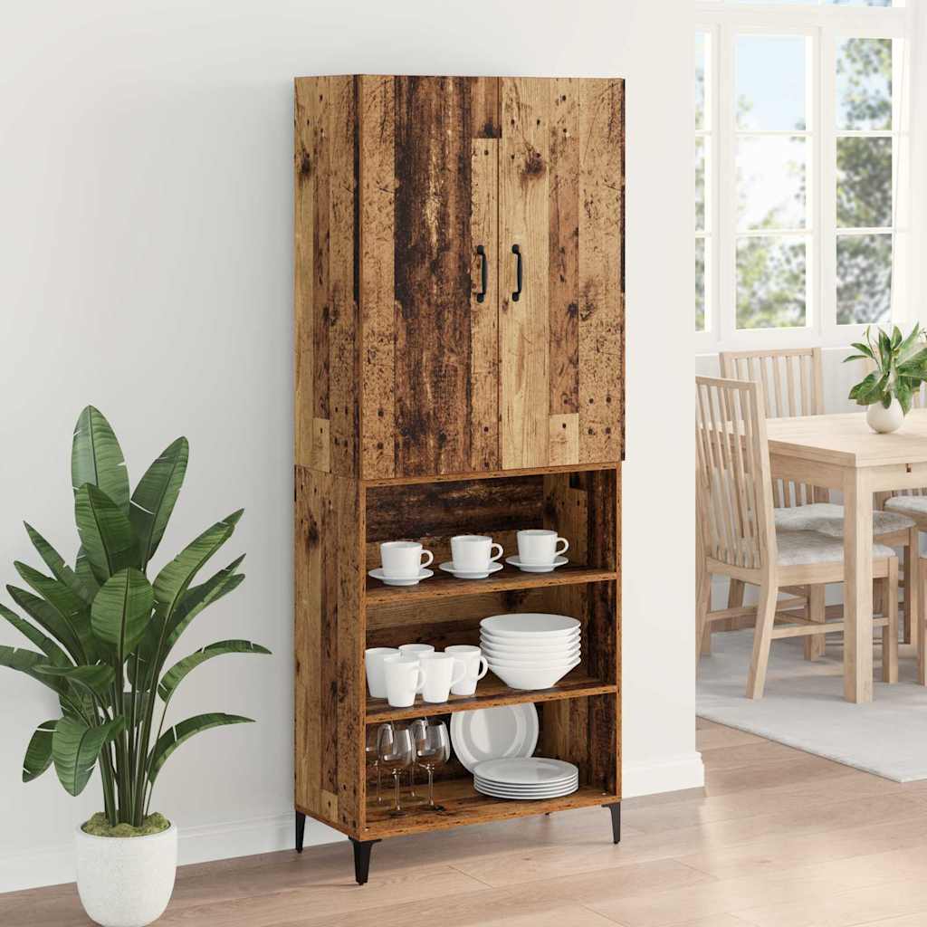 Highboard Gammelt træ 69,5 x 34 x 180 cm Konstrueret træ
