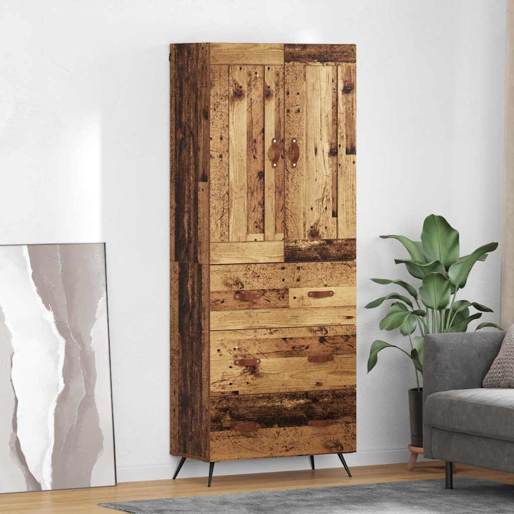 Highboard Gammelt træ 69,5 x 34 x 180 cm Konstrueret træ