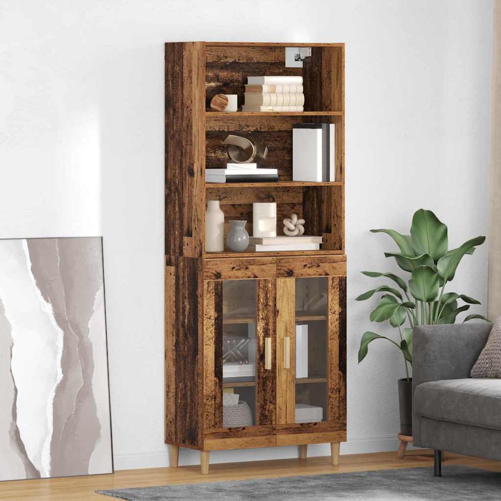 Highboard Gammelt træ 69,5 x 32,5 x 180 cm Konstrueret træ