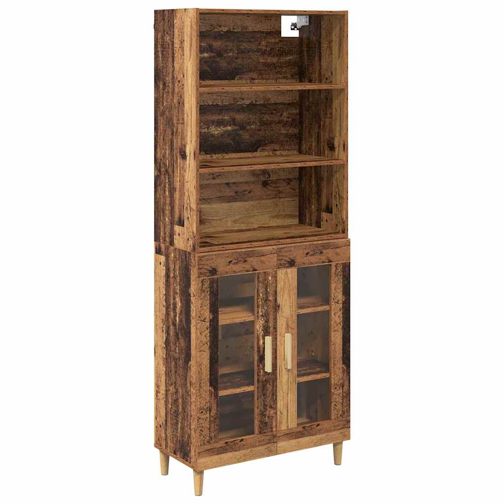 Highboard Gammelt træ 69,5 x 32,5 x 180 cm Konstrueret træ