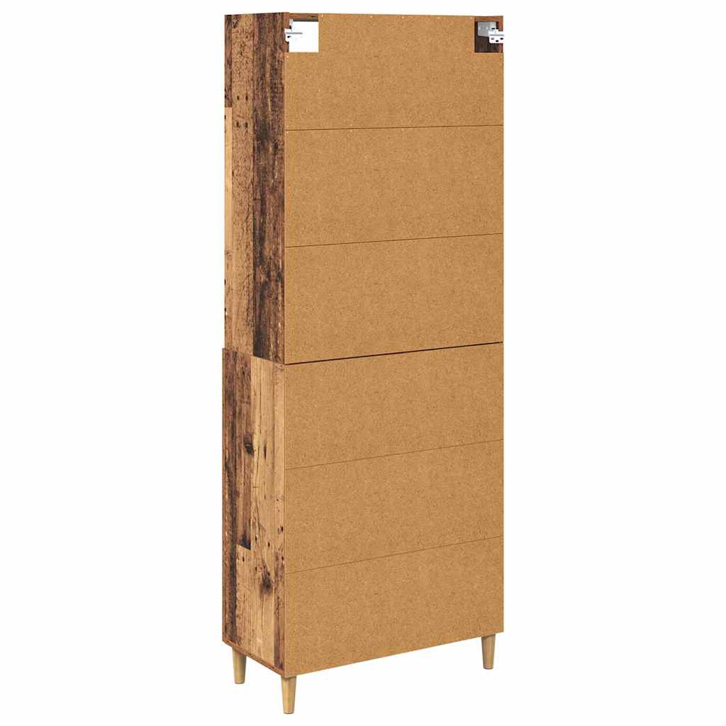 Highboard Gammelt træ 69,5 x 32,5 x 180 cm Konstrueret træ
