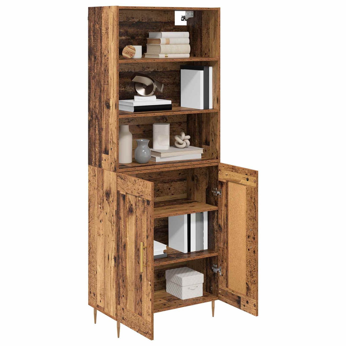 Highboard Gammelt træ 69,5 x 34 x 180 cm Konstrueret træ