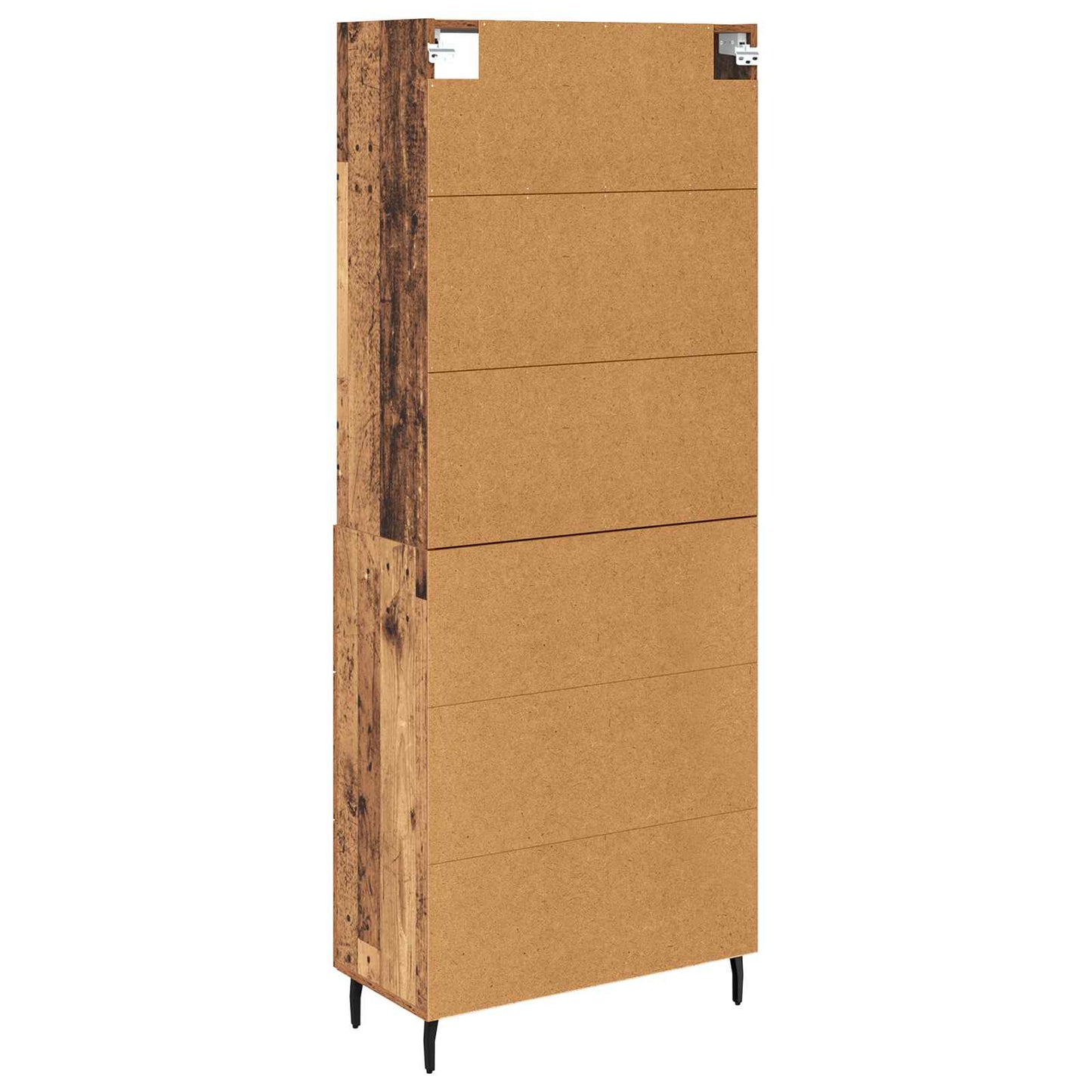 Highboard 2 stk. Gammelt træ 69,5 x 32,5 x 180 cm