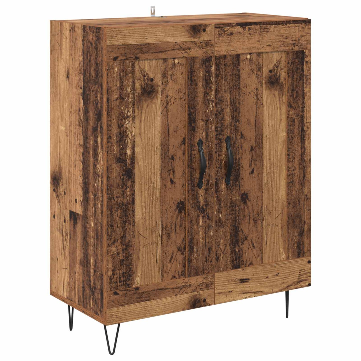 Highboard 2 stk. Gammelt træ 69,5 x 34 x 180 cm