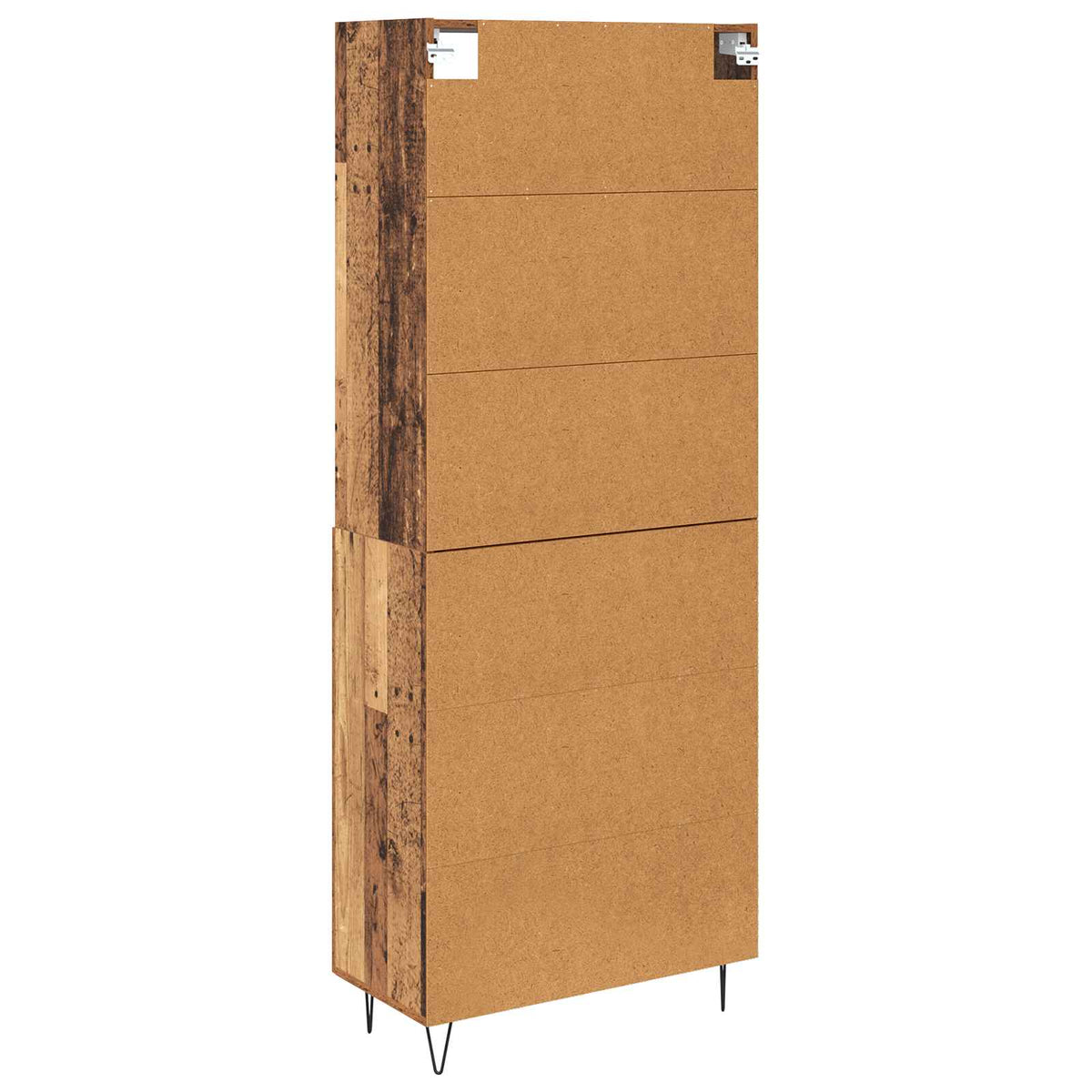 Highboard 2 stk. Gammelt træ 69,5 x 34 x 180 cm