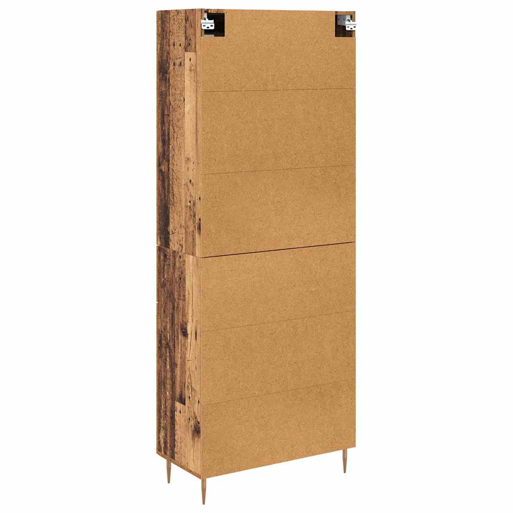 Highboard 2 stk. Gammelt træ 69,5 x 34 x 180 cm Konstrueret træ