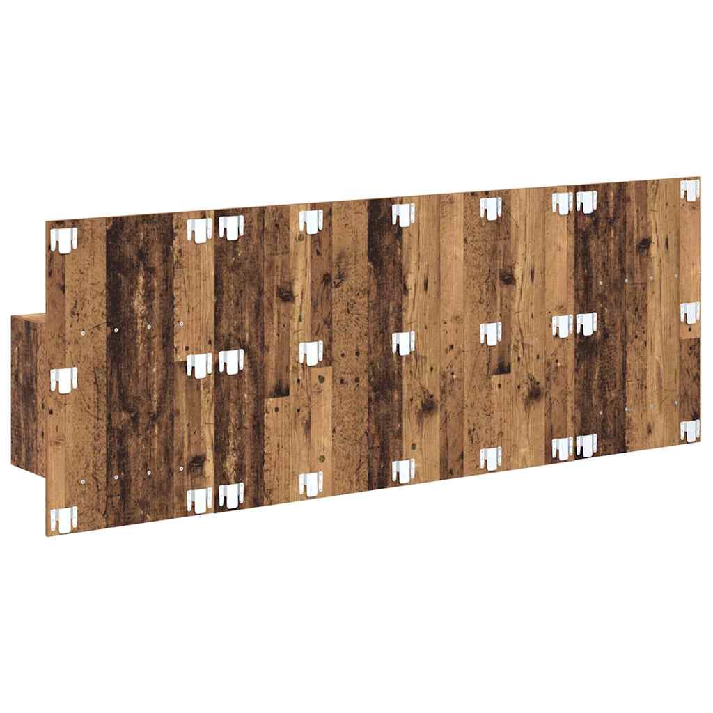 Hovedgærde Med Skab 3 stk. Gammelt træ Konstrueret træ