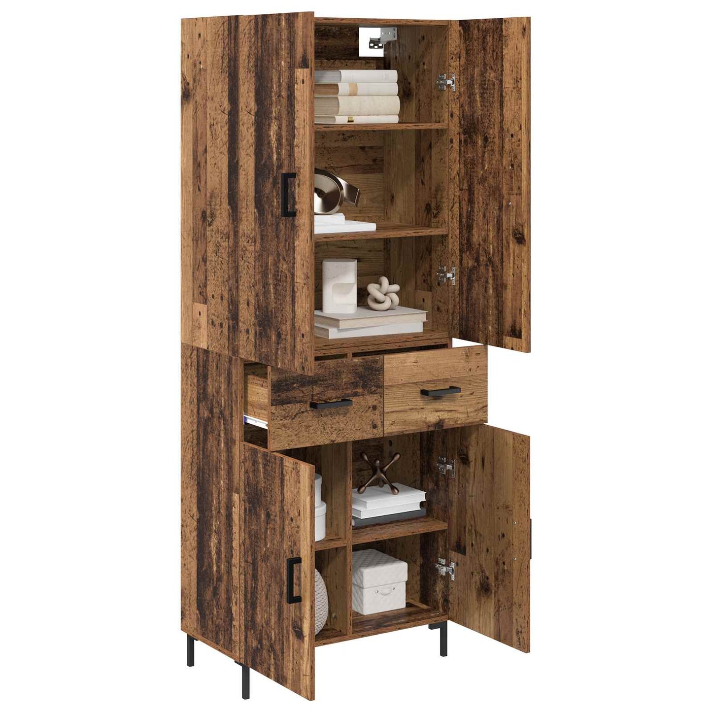 Highboard Gammelt træ 69,5 x 34 x 180 cm Konstrueret træ