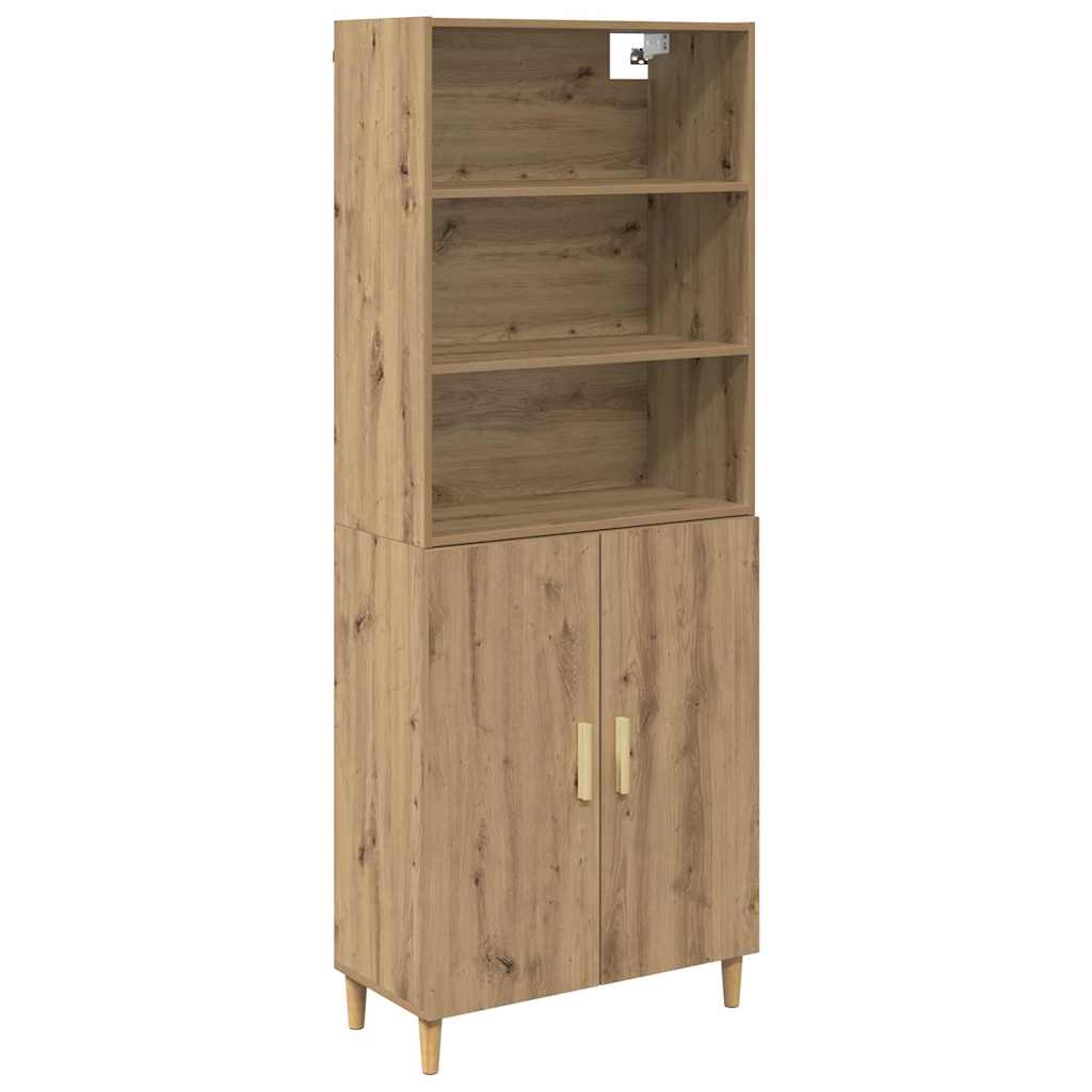Highboard Artisan Egetræ 69,5 x 32,5 x 180 cm Konstrueret træ