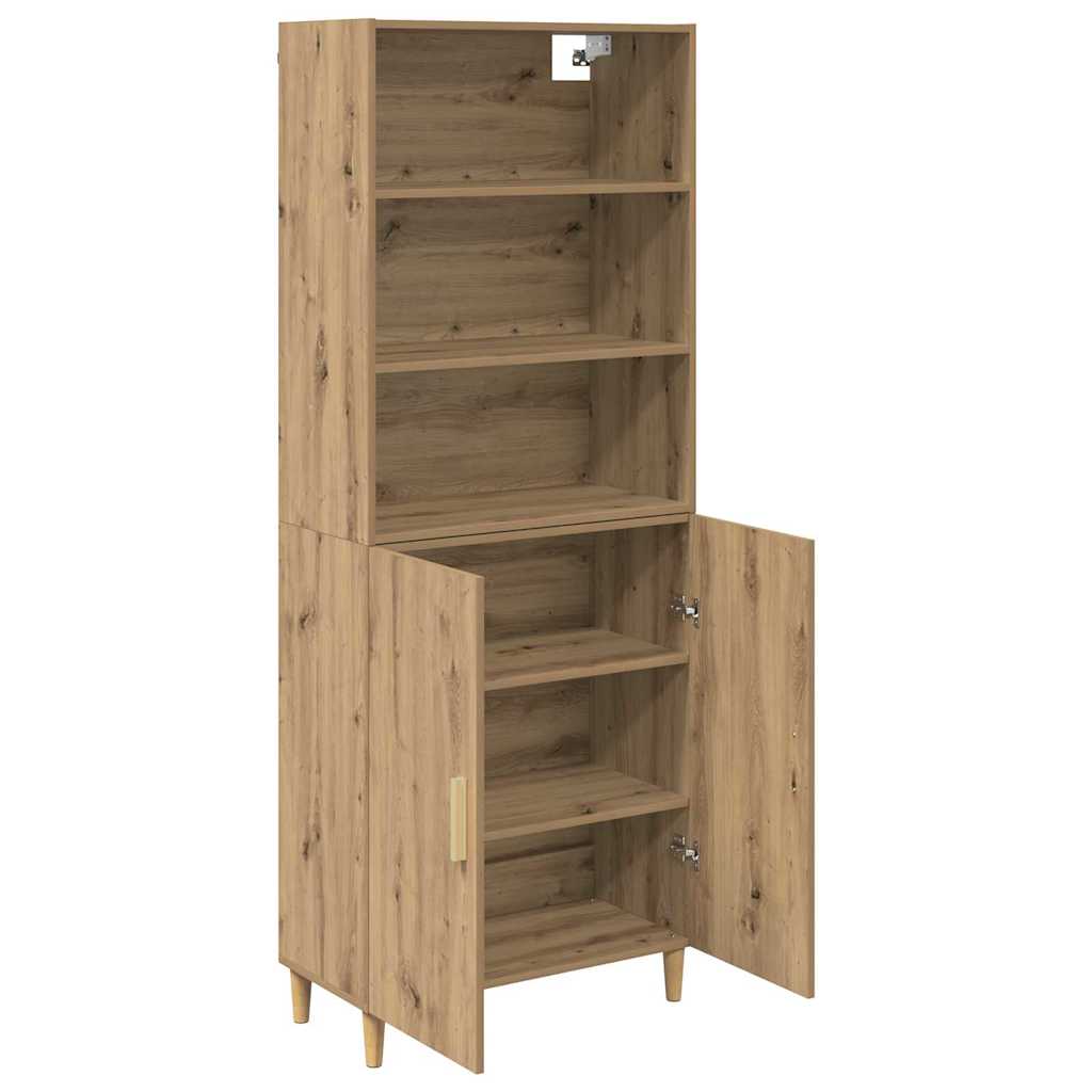 Highboard Artisan Egetræ 69,5 x 32,5 x 180 cm Konstrueret træ
