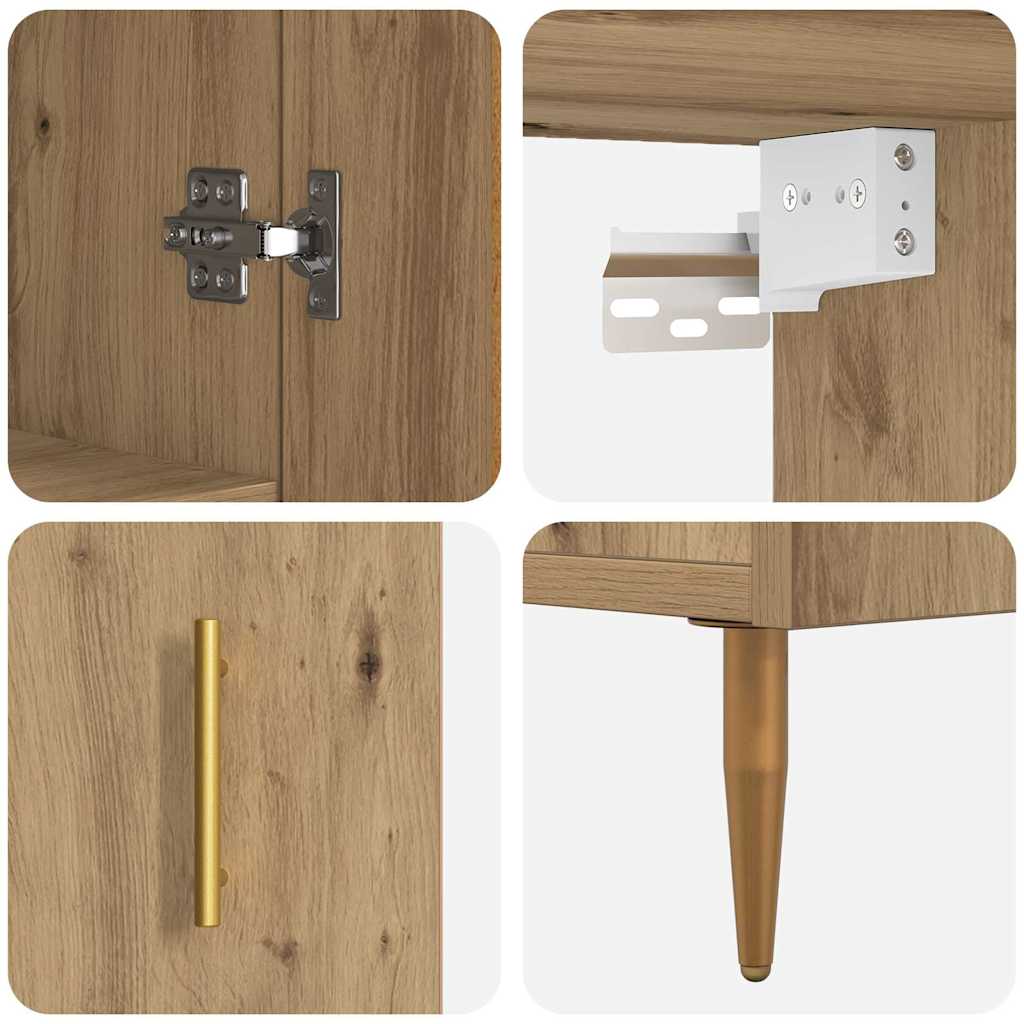 Highboard Artisan Egetræ 69,5 x 34 x 180 cm Konstrueret træ