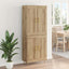 Highboard Artisan Egetræ 69,5 x 34 x 180 cm Konstrueret træ