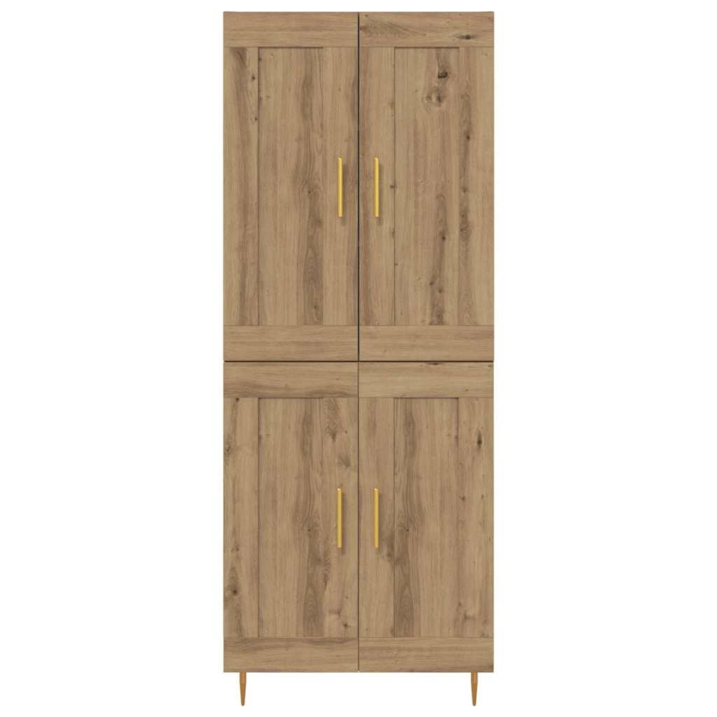 Highboard Artisan Egetræ 69,5 x 34 x 180 cm Konstrueret træ