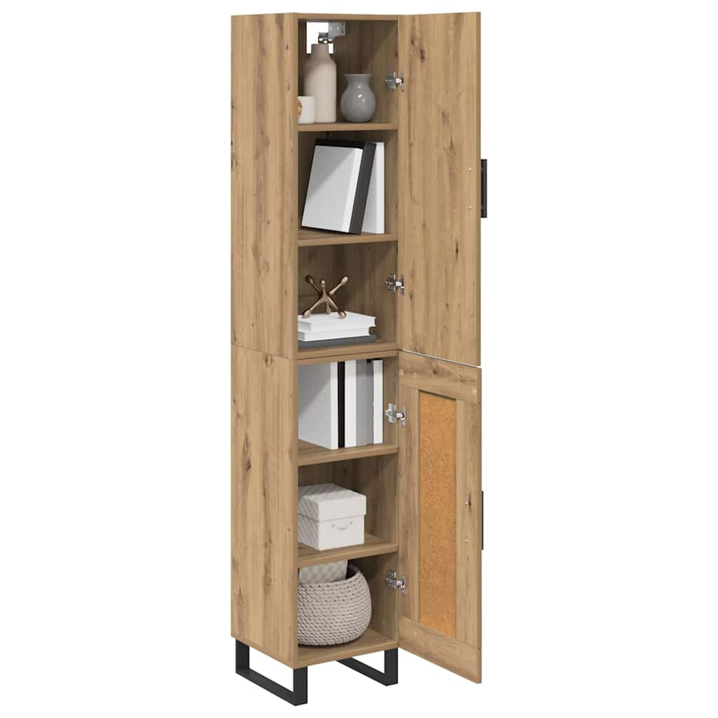 Highboard Artisan Egetræ 34,5 x 34 x 180 cm Konstrueret træ