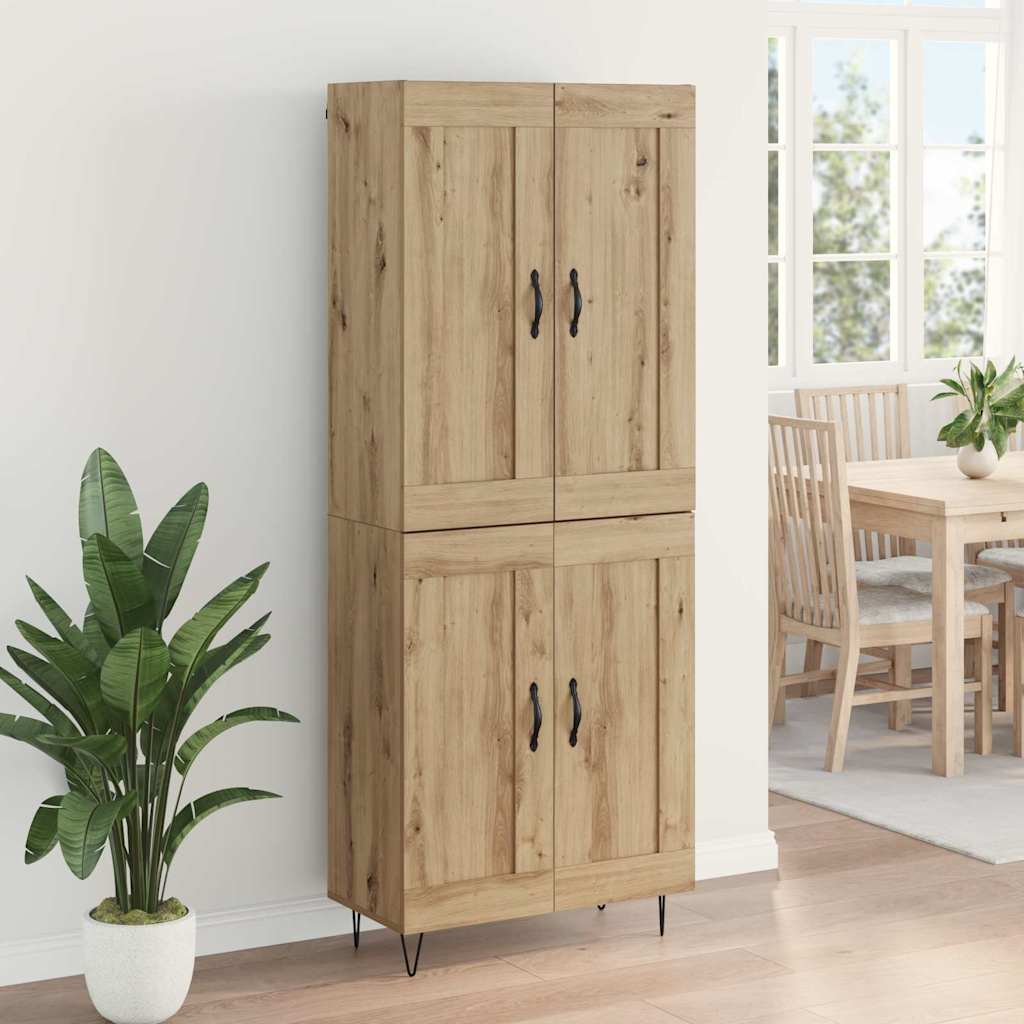 Highboard Artisan Egetræ 69,5 x 34 x 180 cm Konstrueret træ