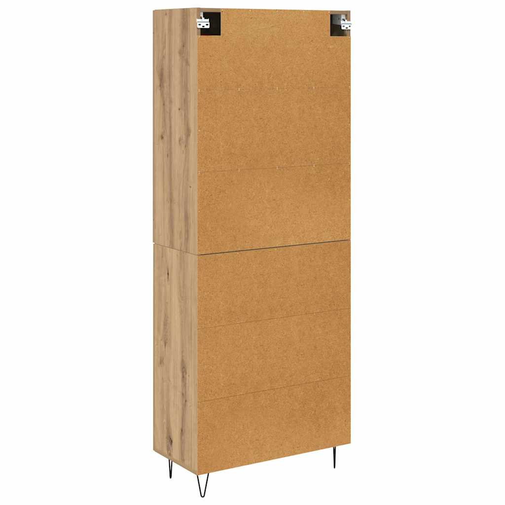 Highboard Artisan Egetræ 69,5 x 34 x 180 cm Konstrueret træ