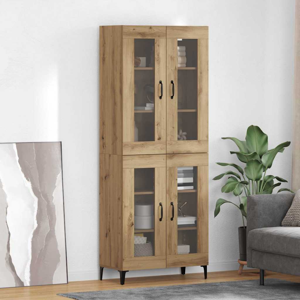 Highboard Artisan Egetræ 69,5 x 34 x 180 cm Konstrueret træ
