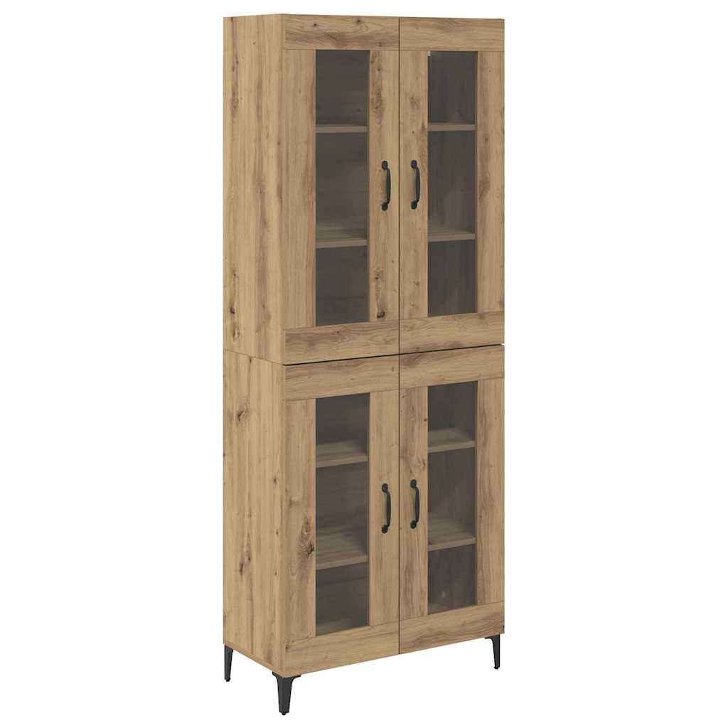 Highboard Artisan Egetræ 69,5 x 34 x 180 cm Konstrueret træ