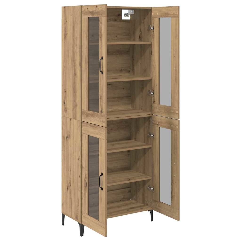 Highboard Artisan Egetræ 69,5 x 34 x 180 cm Konstrueret træ