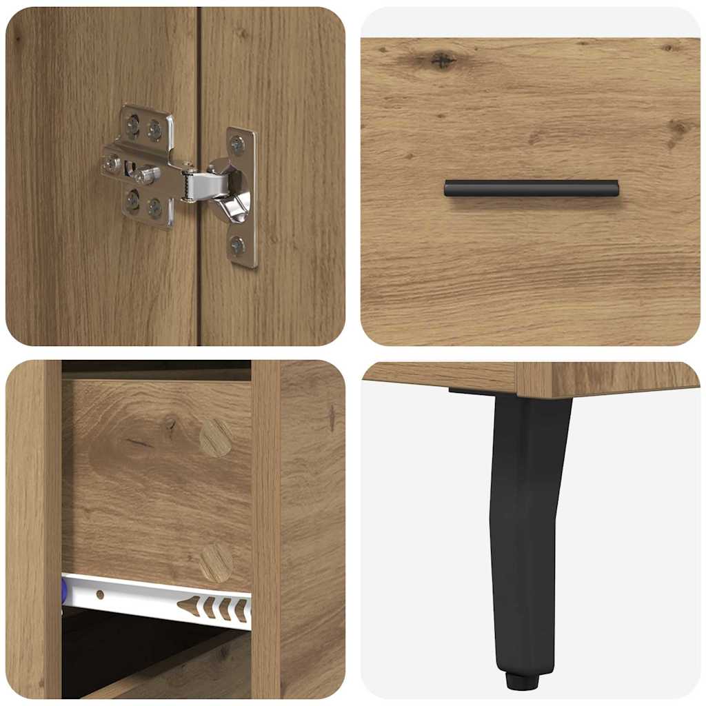 Highboard 2 stk. Artisan Egetræ 69,5 x 32,5 x 180 cm