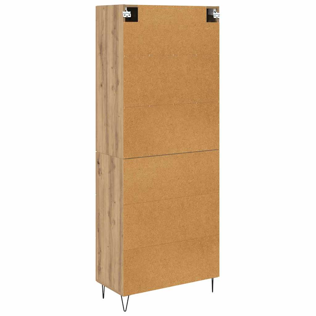 Highboard Artisan Egetræ 69,5 x 34 x 180 cm Konstrueret træ