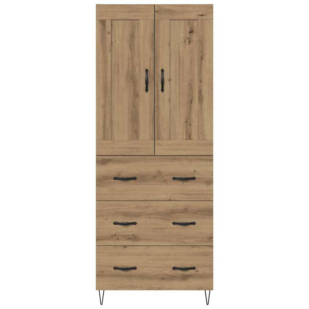 Highboard Artisan Egetræ 69,5 x 34 x 180 cm Konstrueret træ