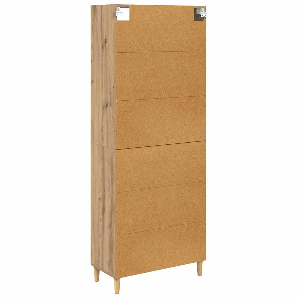 Highboard Artisan Egetræ 69,5 x 32,5 x 180 cm Konstrueret træ