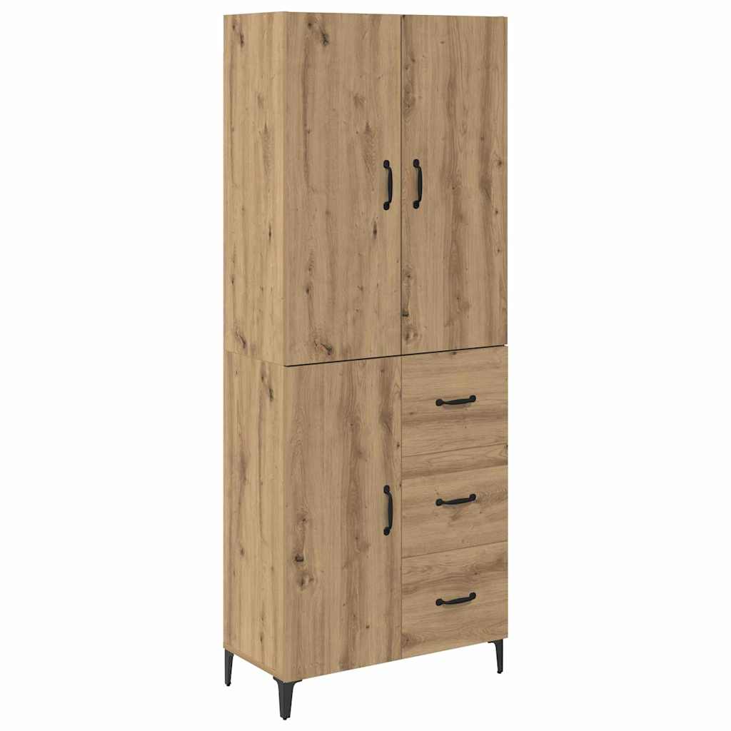 Highboard Artisan Egetræ 69,5 x 34 x 180 cm Konstrueret træ