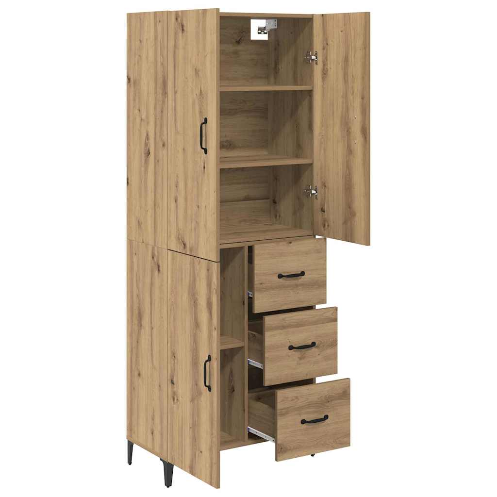 Highboard Artisan Egetræ 69,5 x 34 x 180 cm Konstrueret træ