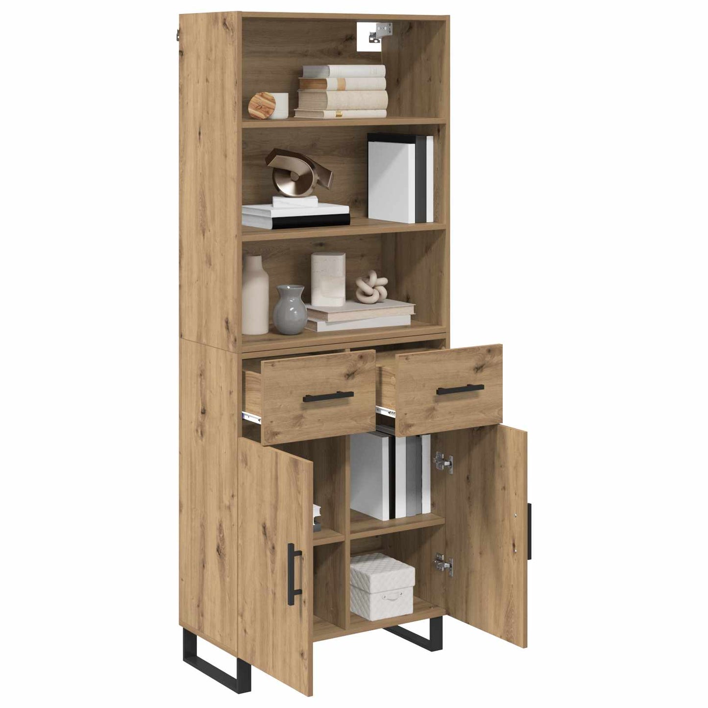 Highboard 2 stk. Artisan Egetræ 69,5 x 34 x 180 cm