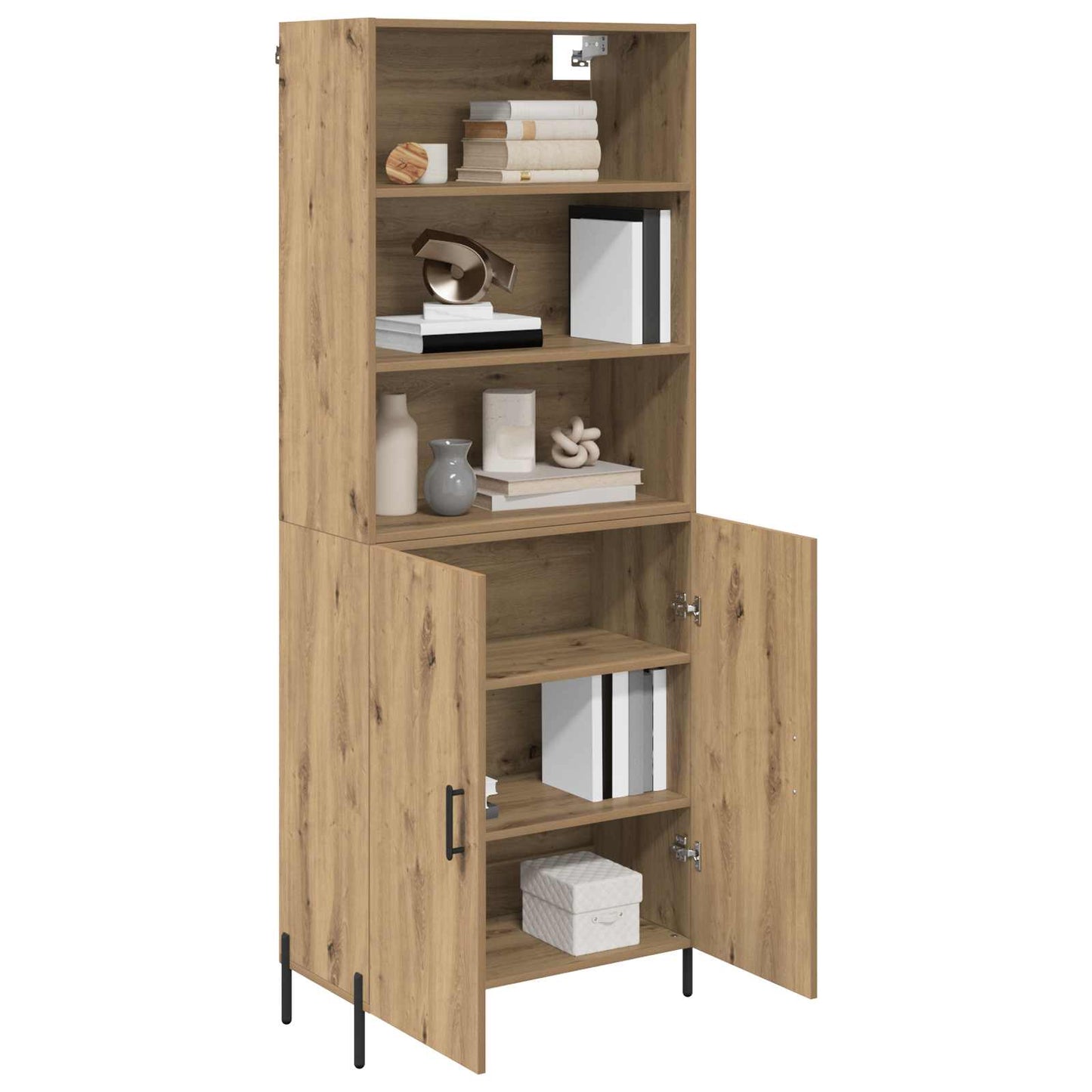 Highboard Artisan Egetræ 69,5 x 32,5 x 180 cm Konstrueret træ