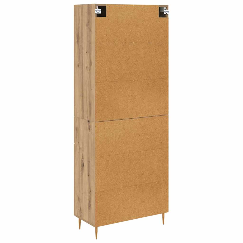 Highboard Artisan Egetræ 69,5 x 34 x 180 cm Konstrueret træ