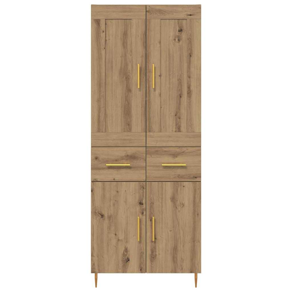 Highboard Artisan Egetræ 69,5 x 34 x 180 cm Konstrueret træ