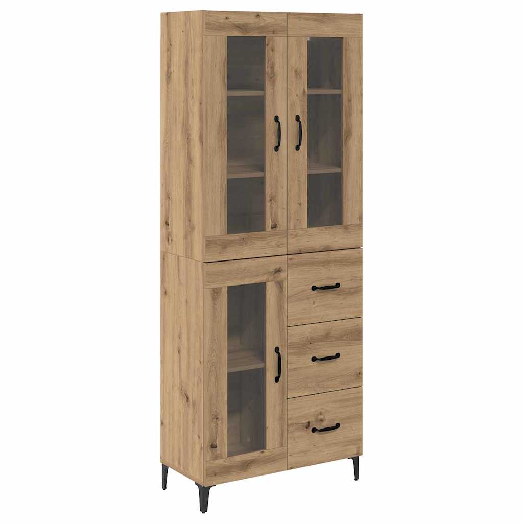 Highboard Artisan Egetræ 69,5 x 34 x 180 cm Konstrueret træ