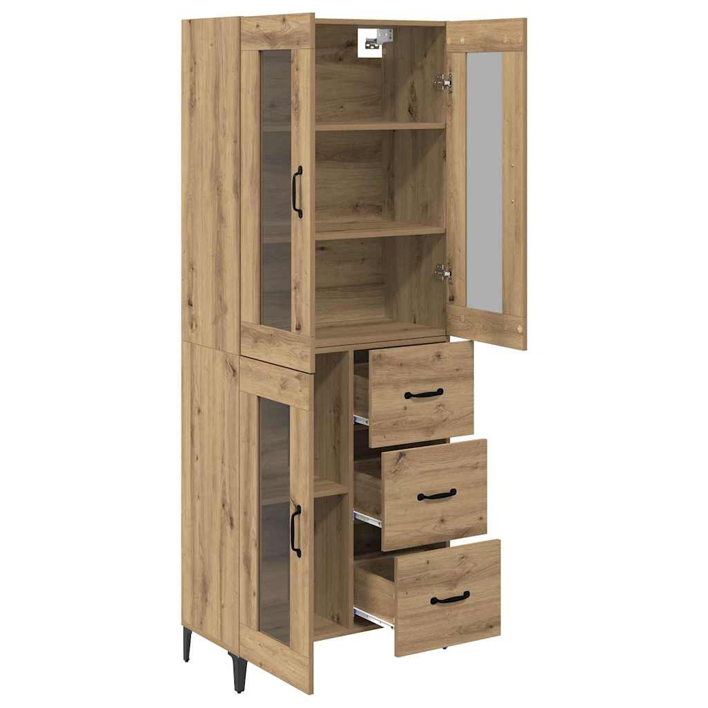 Highboard Artisan Egetræ 69,5 x 34 x 180 cm Konstrueret træ