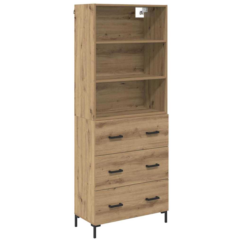 Highboard Artisan Egetræ 69,5 x 34 x 180 cm Konstrueret træ