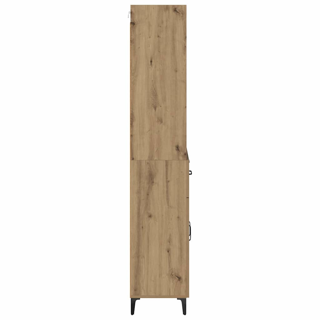 Highboard Artisan Egetræ 69,5 x 34 x 180 cm Konstrueret træ