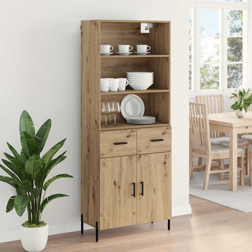 Highboard Artisan Egetræ 69,5 x 32,5 x 180 cm Konstrueret træ