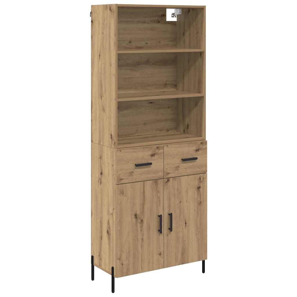 Highboard Artisan Egetræ 69,5 x 32,5 x 180 cm Konstrueret træ